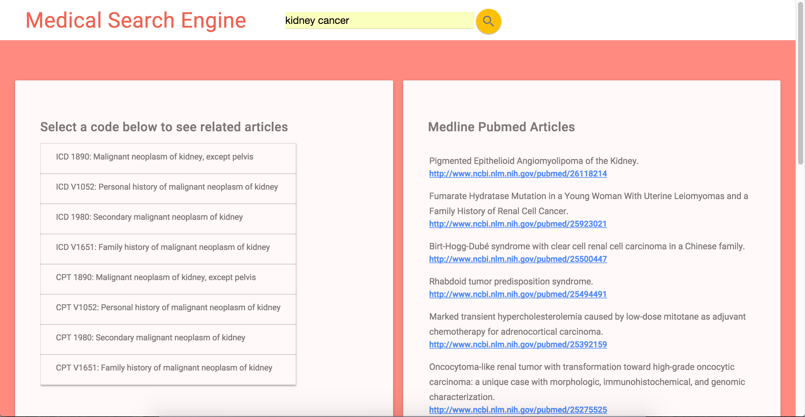 Medline PubMed Search Engine